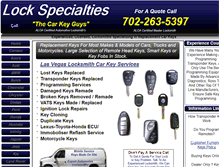 Tablet Screenshot of lockspecialties.com